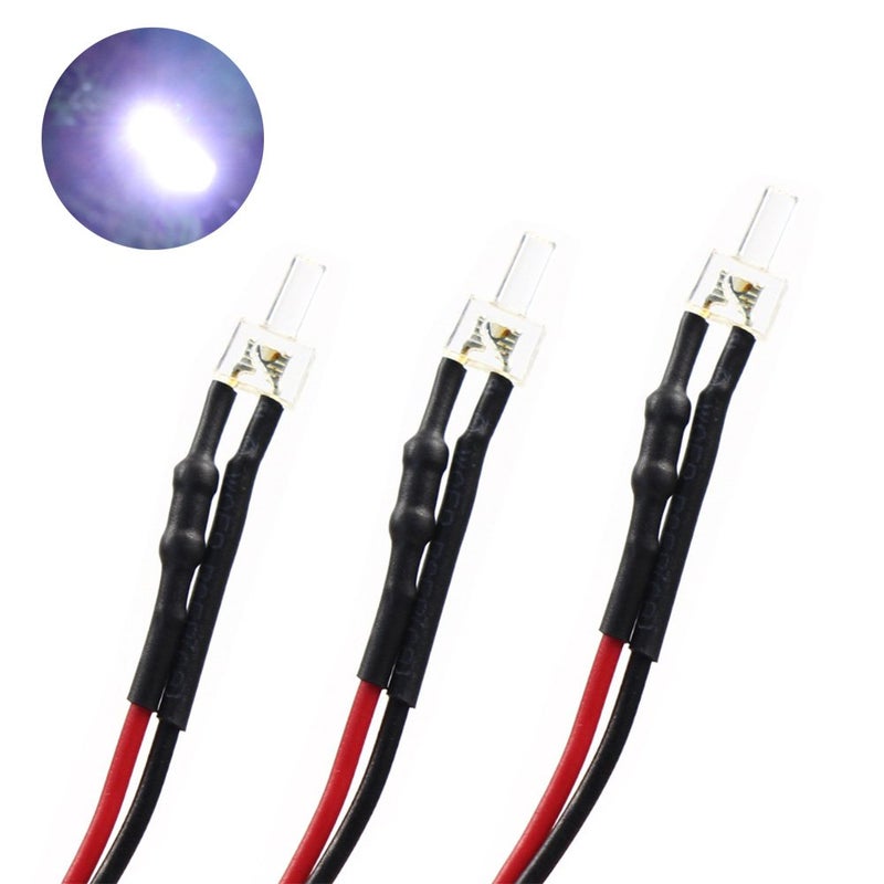 Evemodel 20pcs Pre Wired 2mm Bright White Led Lamp Light Set 12V ~ 18V for Train Layout - Image 2
